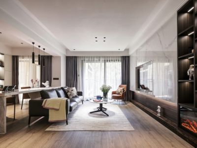 蓝光雍锦半岛142平现代风格三居室装修案例