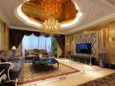 金沙湖高尔夫观邸奢华风格148平米四室两厅装修案例