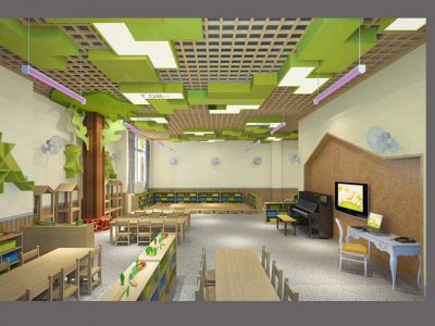 郑州幼儿园1000平米绚丽风格装修案例