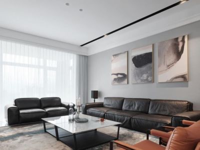 岚湾·正荣府现代风三居室143平米设计效果图案例