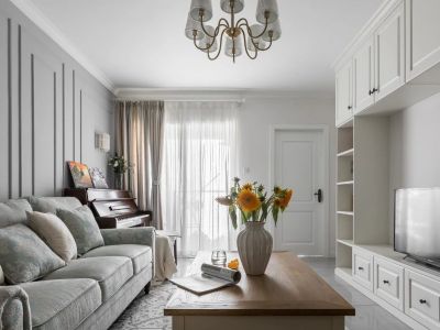 阳光城·翡丽云邸美式风78平米二居室装修效果图案例