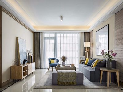 文景雅苑现代风三居室104平米效果图案例