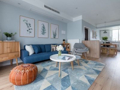 碧桂园·西江月欧式风三居室96平米效果图案例