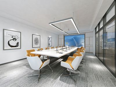 现代风415平办公室装修案例