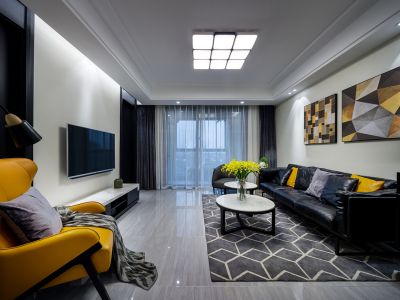 招商海德115平三居室现代风格装修案例