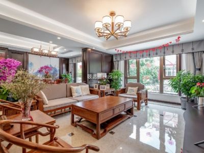 保利华庭155平中式风格装修案例