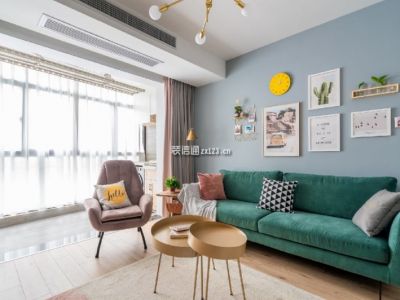 御龙山92平现代简约风格装修案例