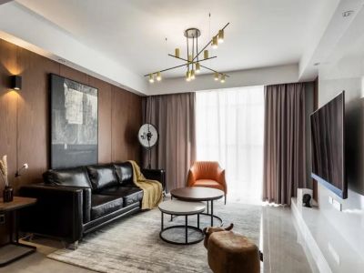 龙湾·凤凰台现代风三居室141平米设计效果图案例