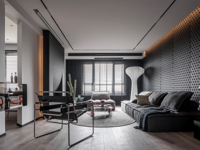 恒志云都125平现代风格三居室装修案例