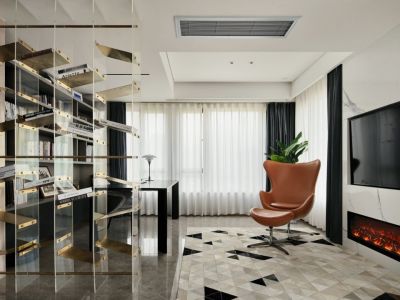 奥林匹克花园90㎡三居室现代风格装修案例