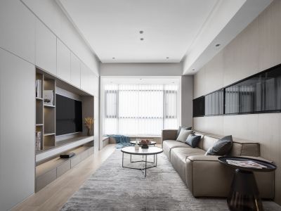 东润国际106㎡三居室现代风格装修案例