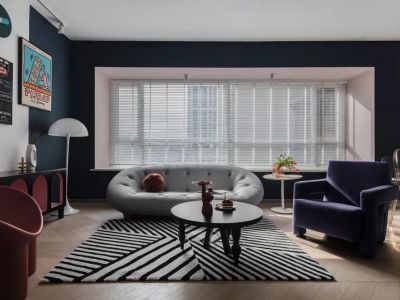 兰亭御湖城110平三居室现代风格装修案例