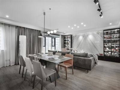 海棠家园130㎡三居室现代风格装修案例