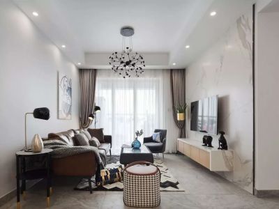 嘉宝花园二期现代简约风格80平装修案例