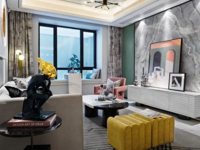 佳兆业时代芳华114平方四室现代装修案例