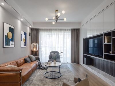 蓝润千里江城现代风四居室154平米设计效果图案例