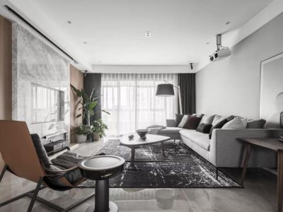 蓝润·春风林语现代风三居室147平米装修效果图案例