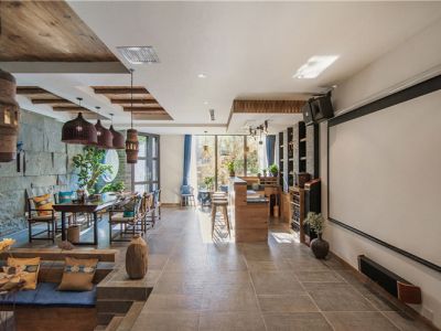 500平米木质简约风民宿装修案例