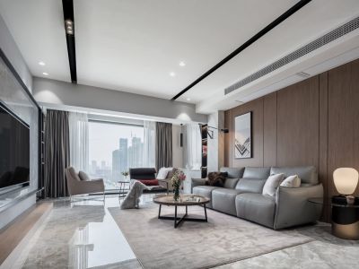 万科金域国际140㎡四居室现代风格装修案例