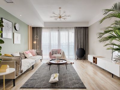 恒大绿洲西西区142㎡三居室北欧风格装修案例