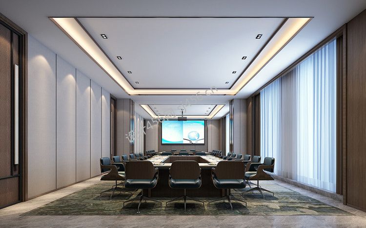 1000平米现代商务酒店会议室装修效果图