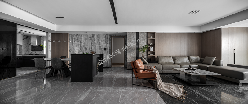 现代风格143平米客厅餐厅家装效果图欣赏