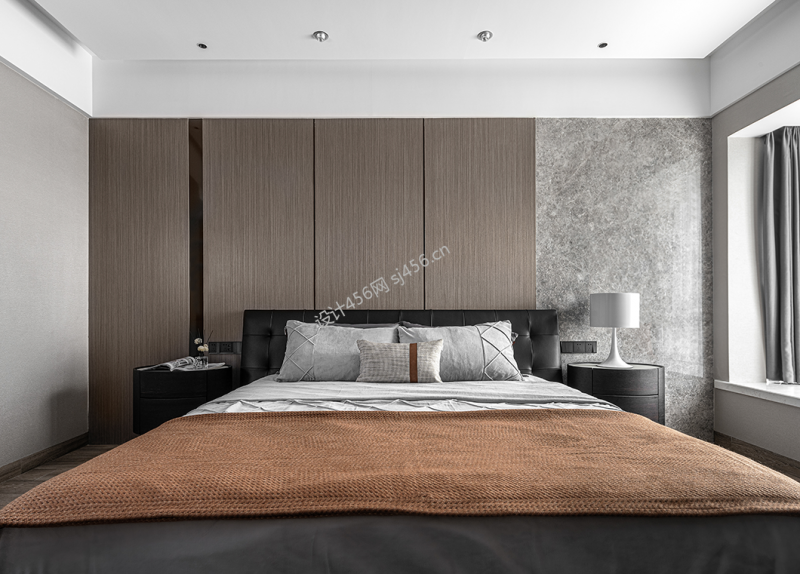 现代风格143平米卧室床头家装效果图欣赏