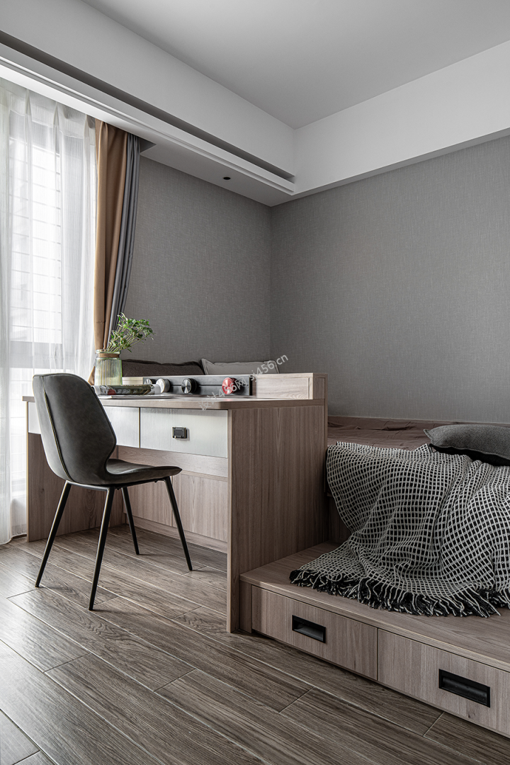 现代风格143平米卧室书房家装效果图欣赏