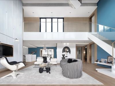 和昌花与墅简约风格183平米别墅装修案例