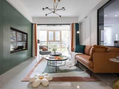 魏源紫云府98平三居室现代风格装修案例