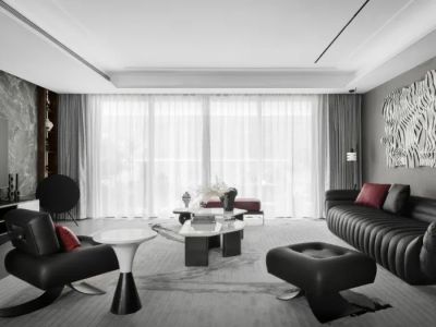 嘉樾时代花园现代风格120平米装修案例