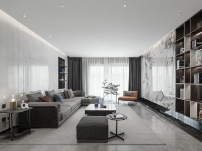 京都世纪城210㎡别墅现代风格装修案例