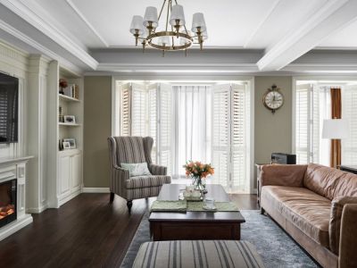 虞宸源筑美式风格116平米装修案例