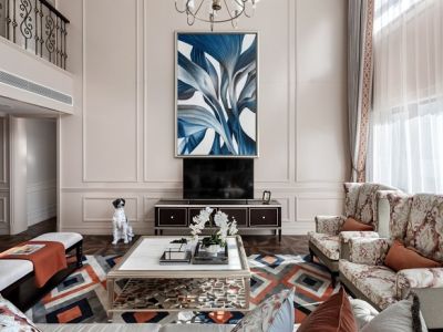 枫林雅苑美式风格200平米装修案例