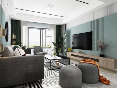 龙湖熙上现代风格125平米装修案例