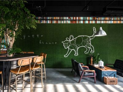 咖啡厅工业风格137平米装修案例