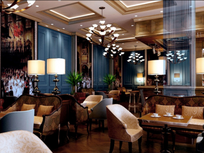 咖啡厅欧式风格300平米装修案例
