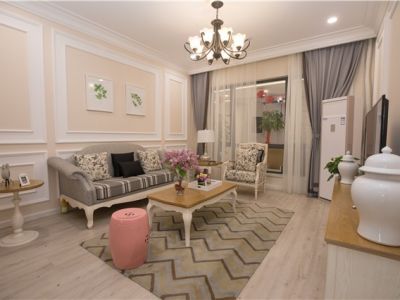 汇金荷花美式简约风格86平装修案例