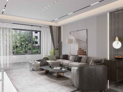 隆河谷140平米现代轻奢四居室装修案例