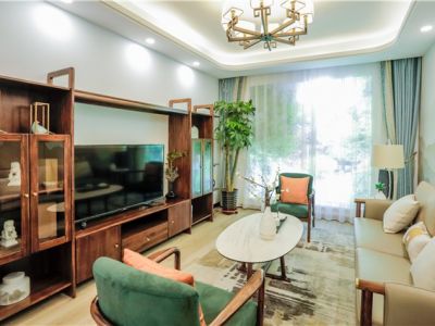 绵州里现代中式风格80平装修案例