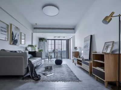 恒大御景半岛现代风三居室102平米设计效果图案例