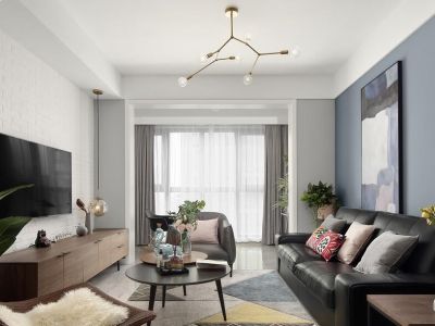 恒大名都现代风三居室125平米设计效果图案例