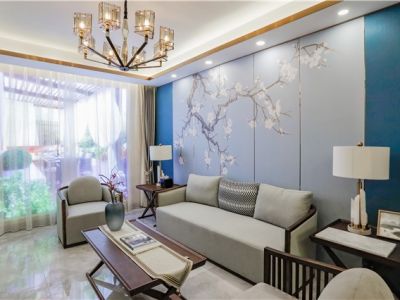 龙光玖誉城现代中式风格81平装修案例