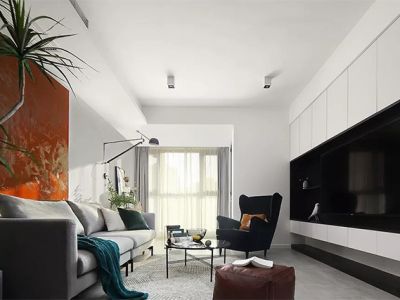 福晟·雲樾東升轻奢风三居室107平米设计效果图案例