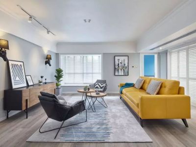 琅岐山语城北欧风116平米三居室设计图案例