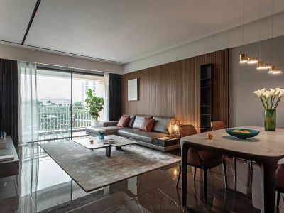 望湖玫瑰园现代风格130平米装修案例