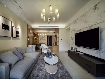 中广宜景湾现代风格126平米三居室装修案例