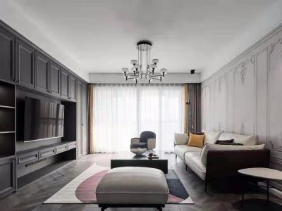 新华联丽景现代风格125平米三居室装修案例