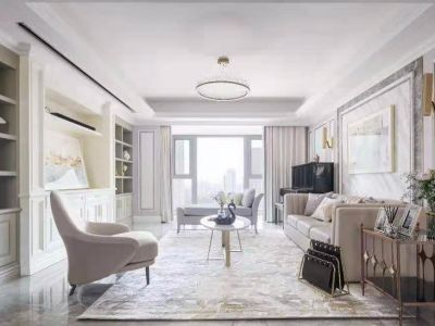 曙光西里轻奢风格138平米四居室装修案例