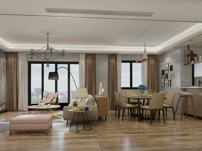 霖峰壹山境190平方四室现代装修案例